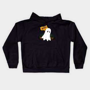 Boo Little Ghost Happy Halloween Kids Hoodie